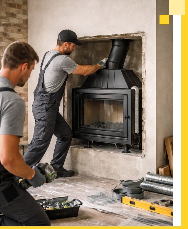 Установка каминных топок в Дедовске: монтаж, подключение