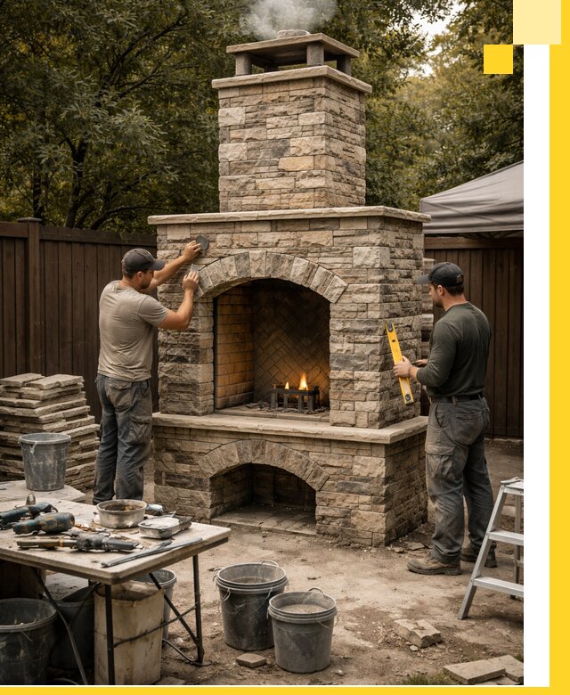 Проектирование и установка уличных каминов в Дедовске