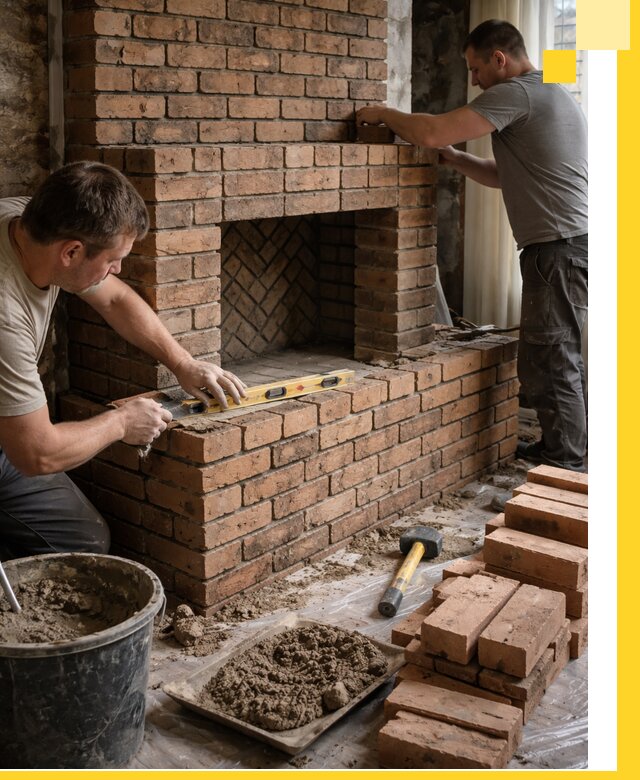 Изготовление и установка кирпичных каминов в Дедовске