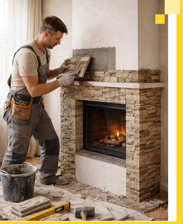 Изготовление и монтаж каминов для дома под ключ в Дедовске