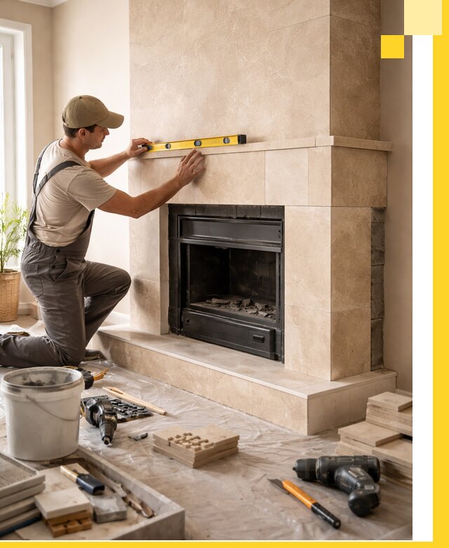 Установка и монтаж каминов в частном доме под ключ в Дедовске