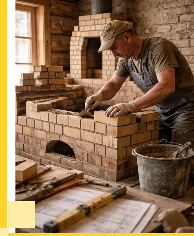 Кладка печей из кирпича в Дедовске цены от 32985 р. - ЭриданДдв