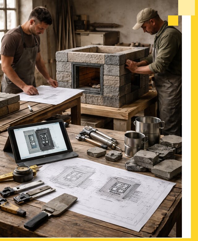 Разработка проектов печей с согласованием и монтажом в Дедовске