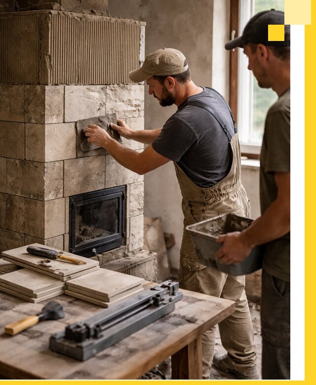 Профессиональная облицовка печей в Дедовске: керамика и камень