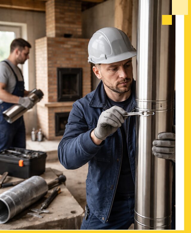 Профессиональный монтаж дымоходов для печей в Дедовске