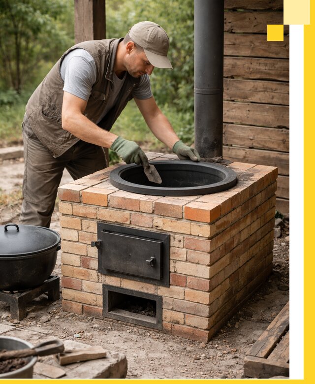 Изготовление и установка печей для казана в Дедовске под ключ