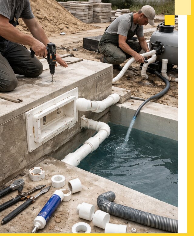 Строительство скиммерных бассейнов под ключ в Дедовске