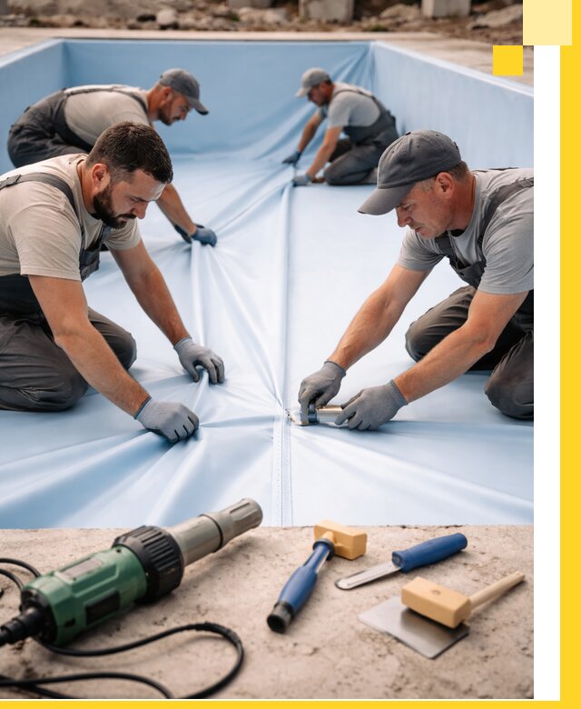 ПВХ пленка для бассейнов с монтажом и гарантией в Дедовске