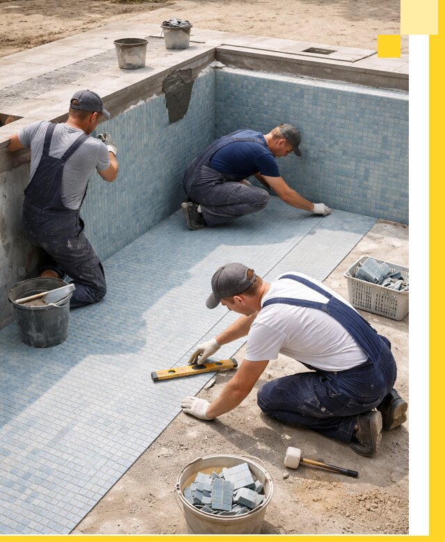 Укладка и установка плитки для бассейнов под ключ в Дедовске