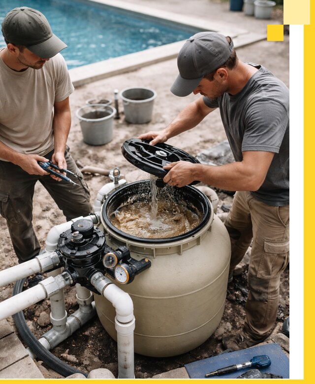 Установка и обслуживание песочных фильтров для бассейнов в Дедовске