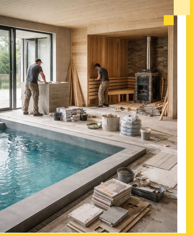 Проектирование и строительство бань с бассейном в Дедовске