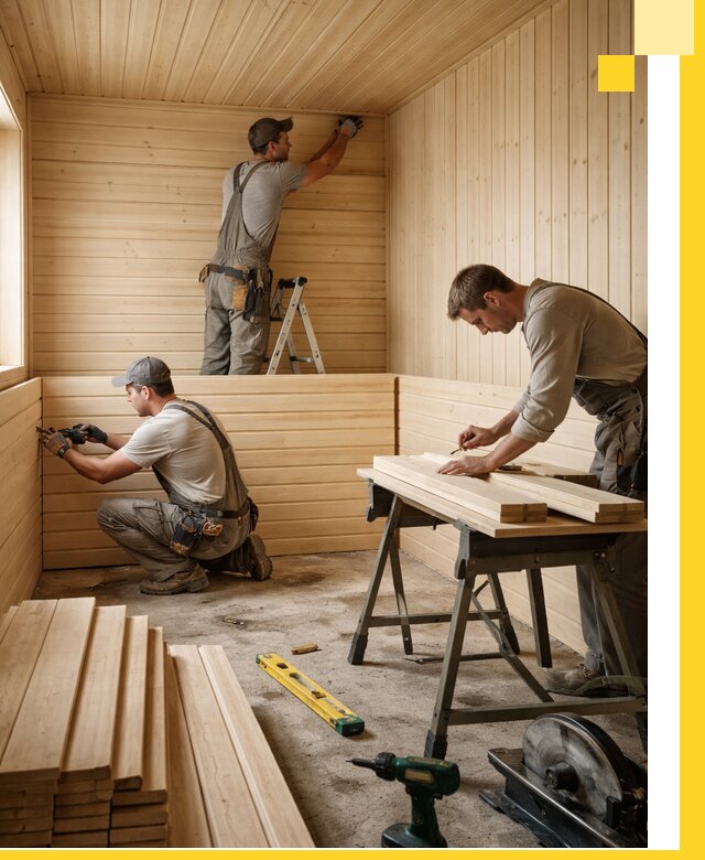 Обшивка саун в Дедовске из натуральной древесины под ключ