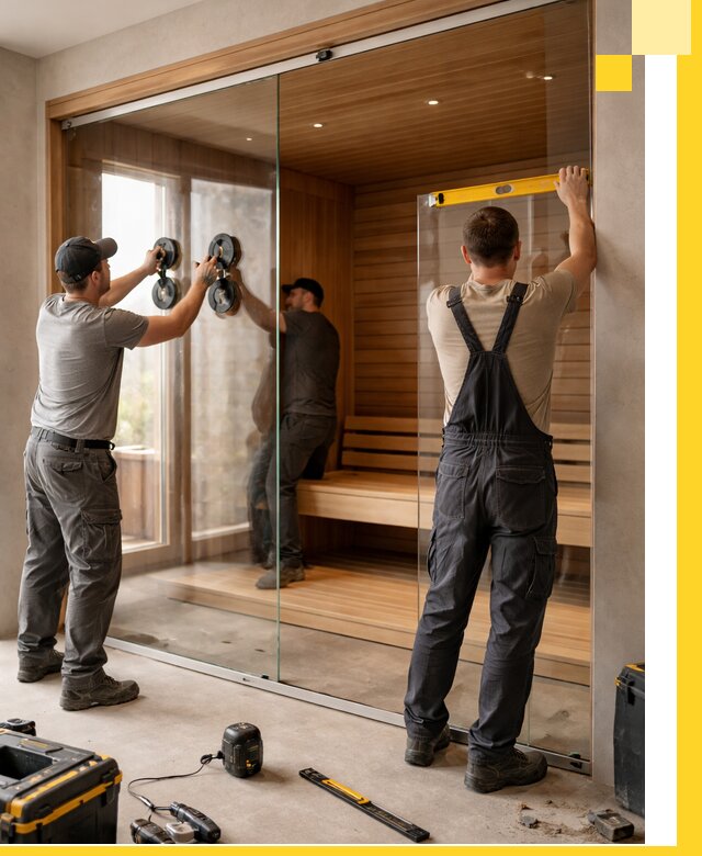 Производство и монтаж стеклянных саун под ключ в Дедовске