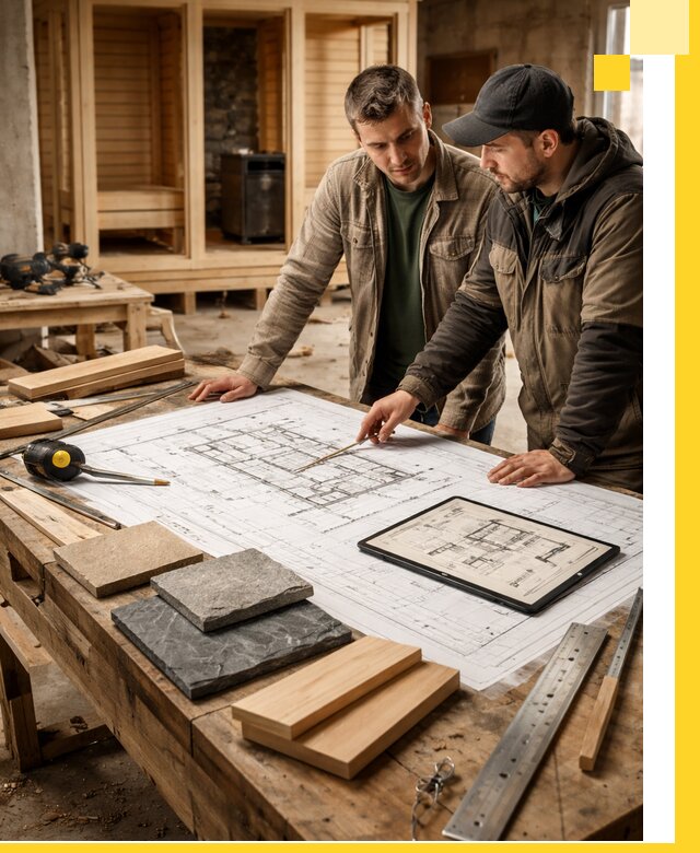 Проекты бань под ключ и планы строительства в Дедовске