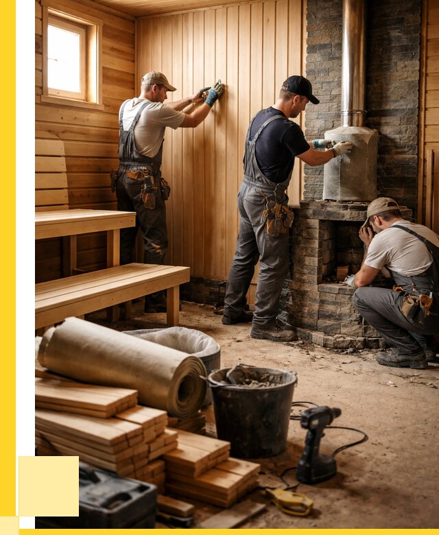 Ремонт бань под ключ в Дедовске от 49478 р. | ЭриданДдв