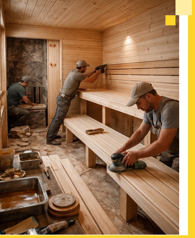 Профессиональная отделка бань в Дедовске под ключ, с гарантией