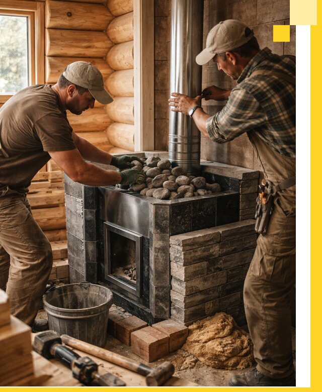 Строительство и отделка русских бань под ключ в Дедовске