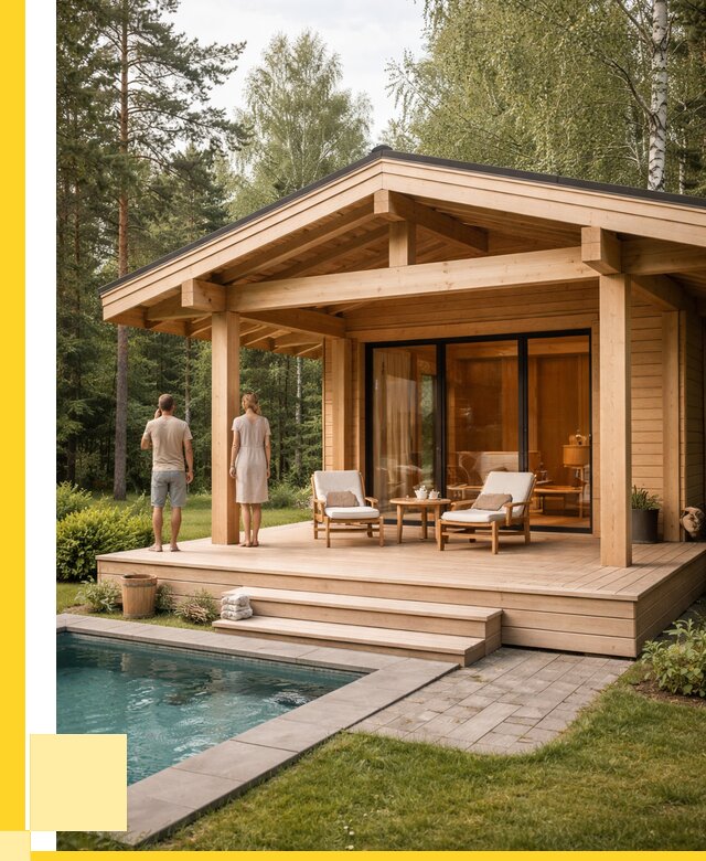 Бани с террасой под ключ в Дедовске от 659700 р. | ЭриданДдв