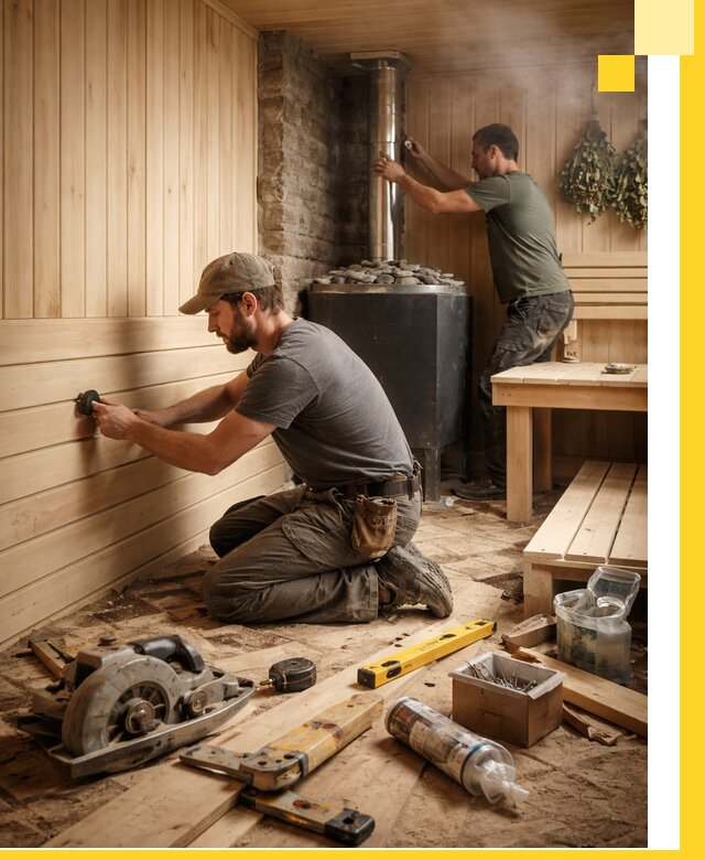 Полное строительство и оснащение парных под ключ в Дедовске