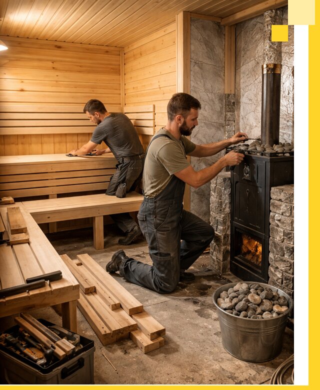 Дизайн и строительство интерьеров бань под ключ в Дедовске