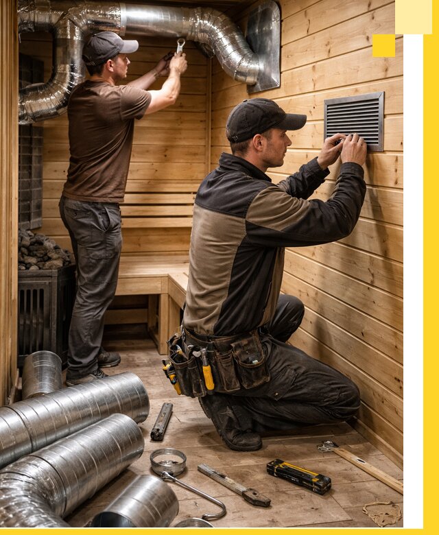 Проектирование и монтаж вентиляции бани в Дедовске под ключ