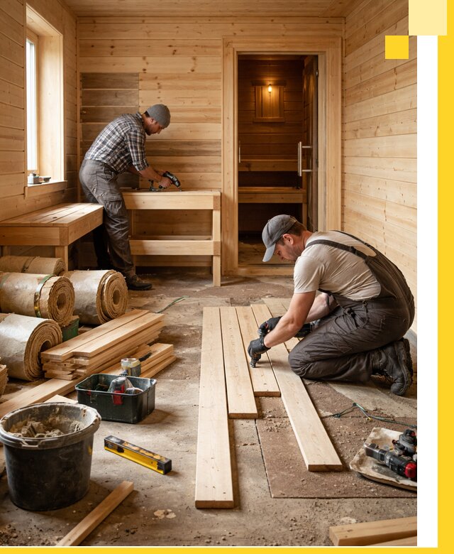 Индивидуальный проект бани с комнатой отдыха под ключ в Дедовске