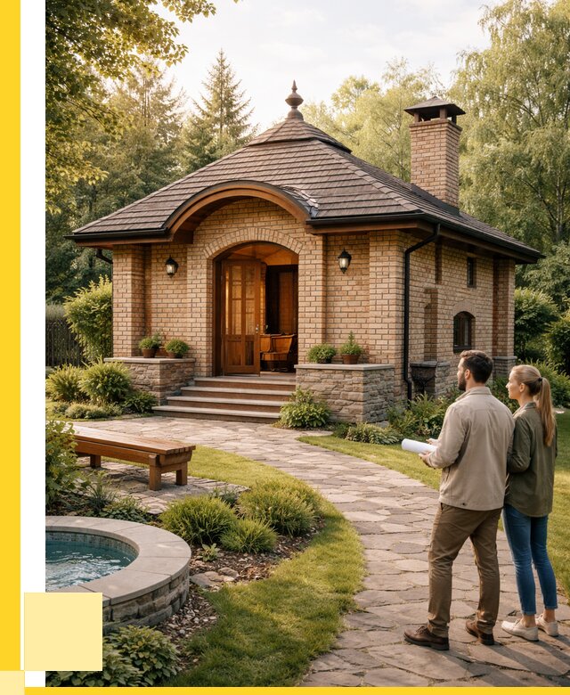 Проект кирпичной бани в Дедовске от 32985 р. | ЭриданДдв