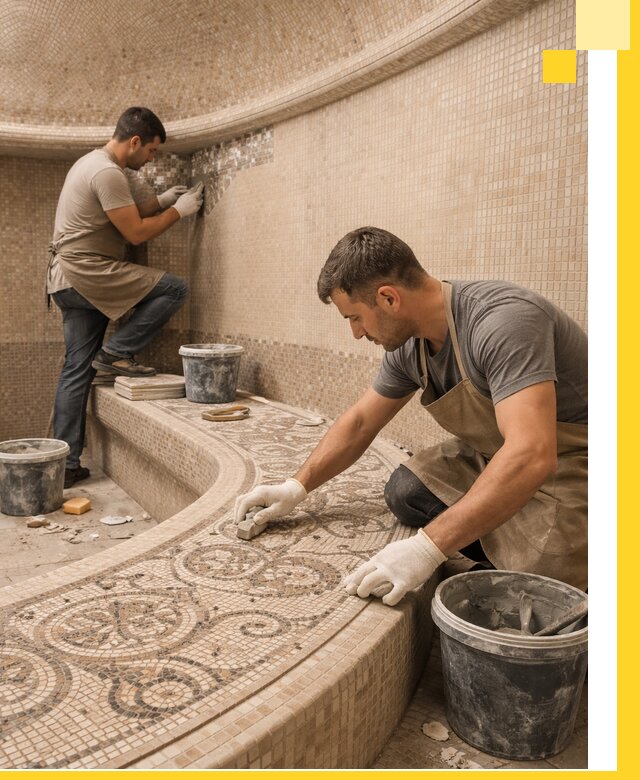 Плитка для хамама в Дедовске, укладка, подбор и поставка